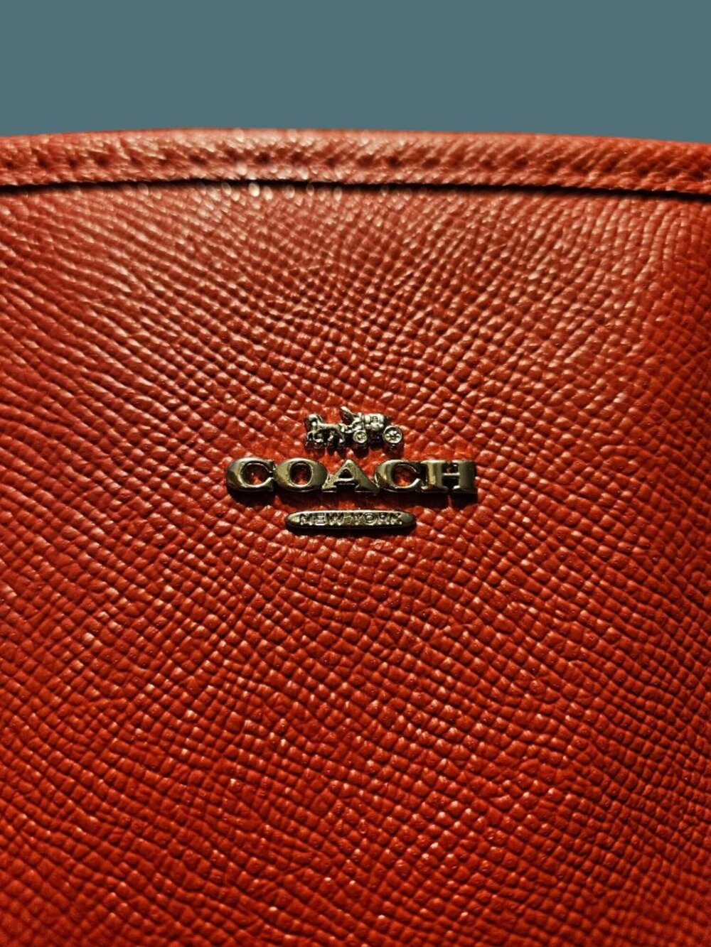 Coach Mini City Zip Tote Crossgrain Leather Red Shoulder Bag- - Picture 16 of 16